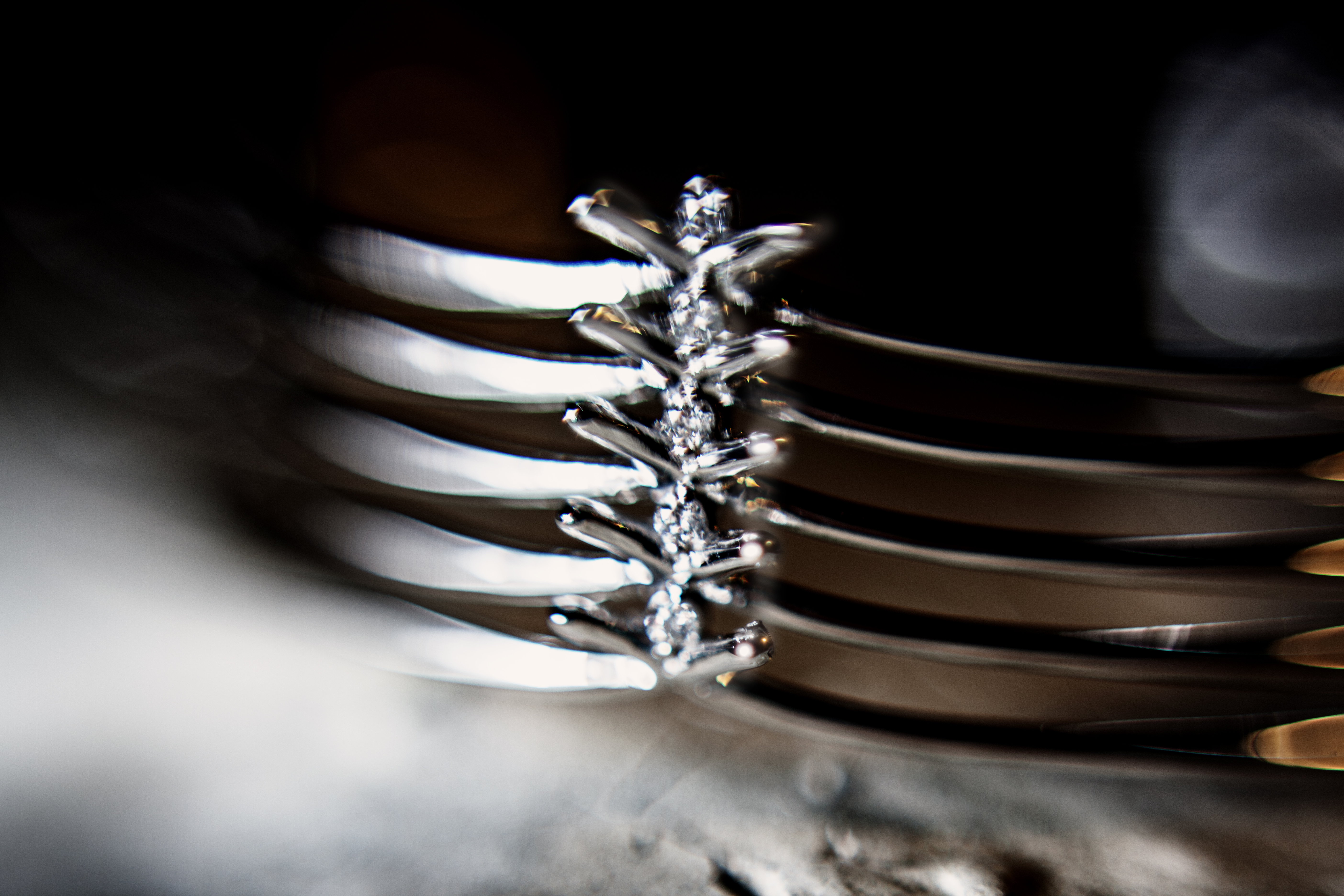 Macro dettaglio diamante taglio marquise